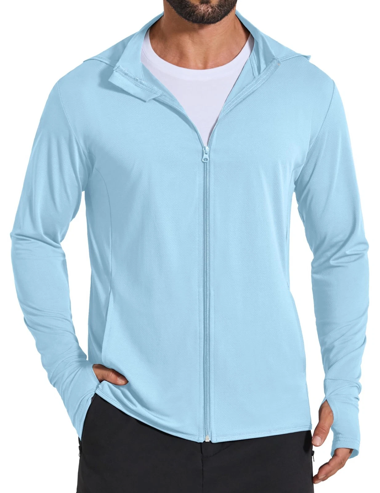 Men's Light Jacket UPF 50+ Sun Protection Hooded Shirt Breathable Full Zip fo...
Opens in a new wind