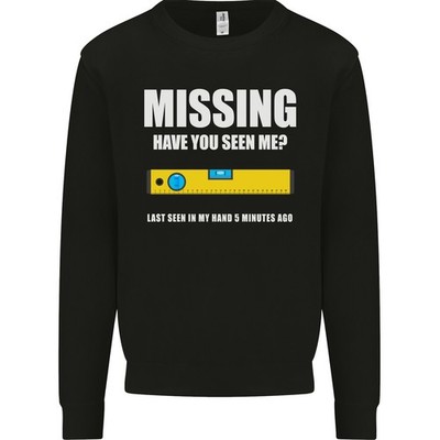 Missing Spirit Level Builder Bricklayer Mens Sweatshirt Jumper