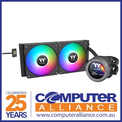 Thermaltake TH240 V2 Ultra EX ARGB Magnetic Connect Liquid Cooler with LCD Displ