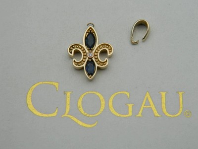 Welsh Clogau 9ct Yellow Gold Blue Sapphire Bohemia Pendant (NO CHAIN)