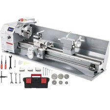 Metal Lathe 1100W Metal Lathe Machine 220 X 750MM Infinitely Variable Speed LED