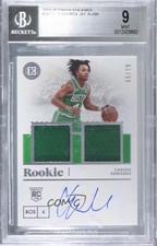 2019 Panini Encased Rookie Jersey Dual 61/99 Carsen Edwards BGS 9 MINT Auto pq5