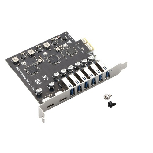 Expansion Card PCIE to 8 Ports USB 3.2 Gen1 Controller Type C 5Gbps Converter - Photo 2/9