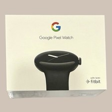 Google Pixel Watch 1st Gen Matte Black Stainless Steel Case, Obsidian Band NEW