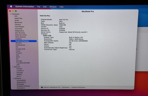 Apple MacBook Pro 15" Mid-2014 i7 2.2GHz 16GB DDR3 250GB SSD MacOS 11.7.10 - Afbeelding 7 van 15