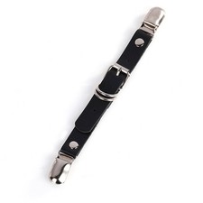 Women Double-Headed Garter Clip Faux Leather Belt Lingerie Thigh Suspender Strap