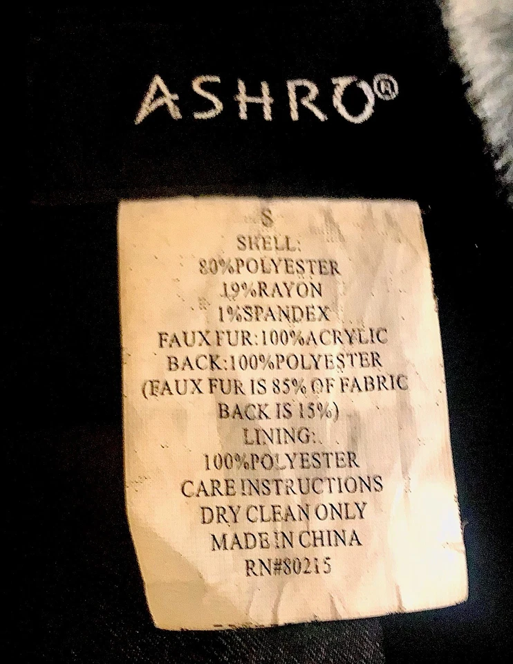 Hermoso Abrigo Largo Completo - Cuello de Piel Sintética de ASHRO ~ Una Talla Espaciosa Pequeño.    Foto 2 de 4