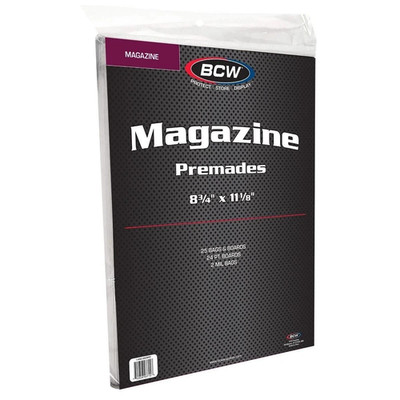 25 BCW Premade Magazine Bags + Boards