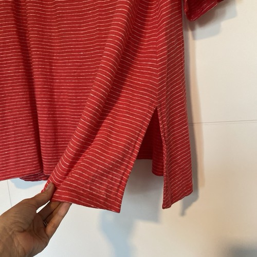 Eileen Fisher Tunic Top Woman 3X Organic Linen Red Sustainable Lagenlook - Picture 3 of 11