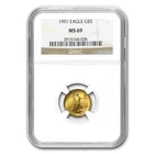 1991 1/10 oz American Gold Eagle MS-69 NGC