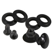 RLB-HILON 2PCS Rear Window Latch Bolt Nut Screw Compatible with 3/8 in, black