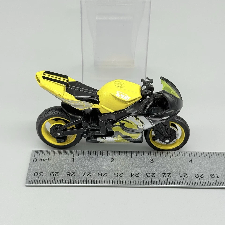 Mattel X7720 Hot Wheels 1:18 Street Power Turbo Bike Motorcycle Yellow Black - Image 2 of 4
