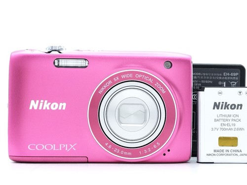Nikon COOLPIX S3100 Pink 14.0MP 5X Zoom Compact Digital Camera from Japan