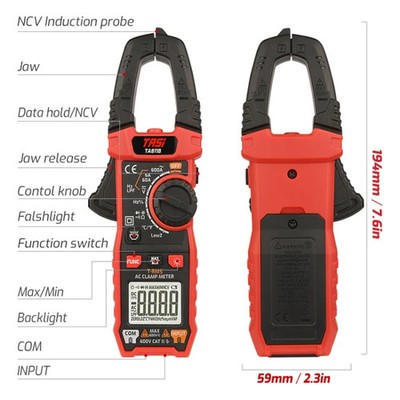 Clamp Meter High Accuracy AC DC Voltage Ammeter, TASI TA811A, TASI TA811B, TASI