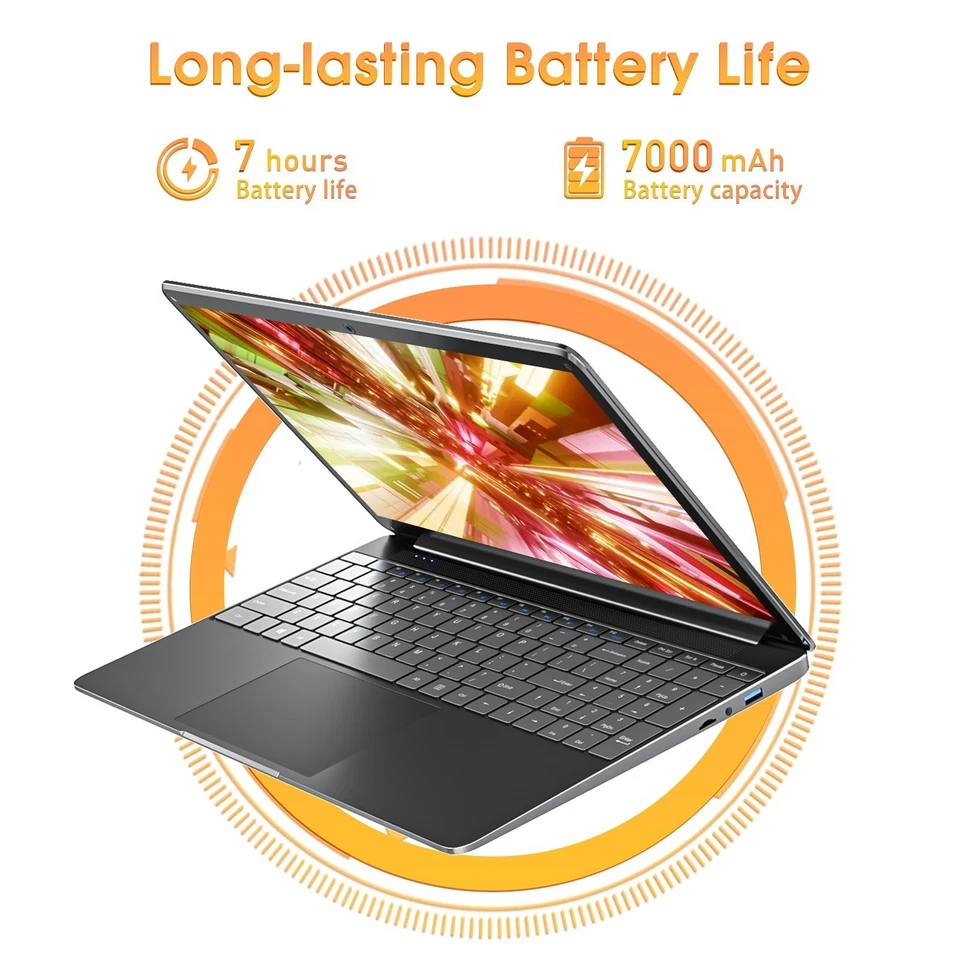 Portátil SGIN 15,6 pulgadas 8 GB DDR4 512 GB SSD Intel Celeron hasta 2,5 GHz 7000 mAh Foto 4 de 4