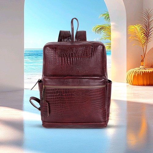 LV Full Grain Leather Backpack Men 16 Inch Laptop Backpack Bag Computer - Picture 38 of 39