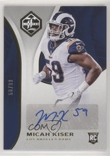 2018 Panini Limited Rookie Auto 58/99 Micah Kiser #214 Auto 0a3