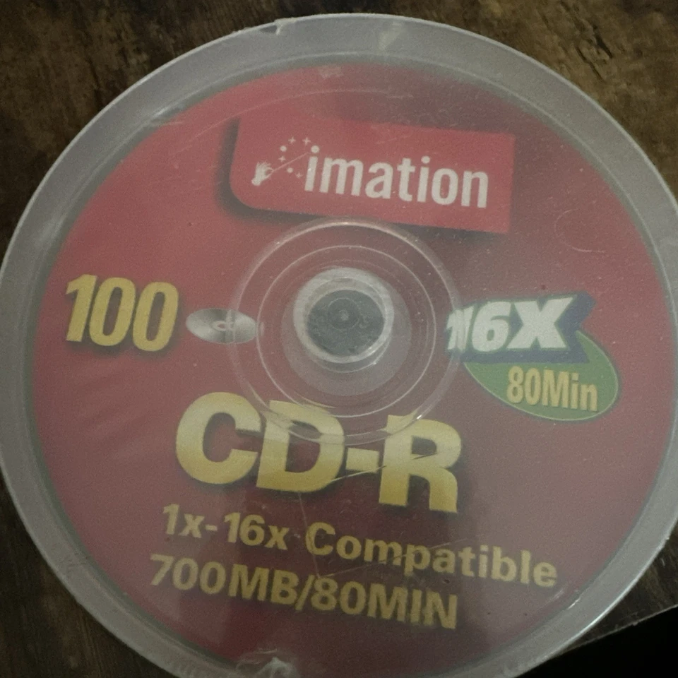 100 Pack SEALED Imation CD-R Spindle 700MB/80 Min Compatible 1X-24X 650MB/74Min - Image 2 of 4