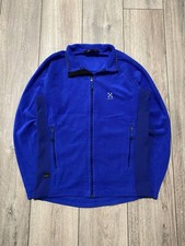 Haglofs Full Zip Fleece Sweatshirt Jumper Blue Polartec Outdoor