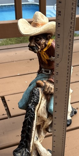 Vintage 1977 Universal Statuary Corp. #523Western Cowboy Sceriffo CavalloScultura LEGGI - Foto 20 di 20