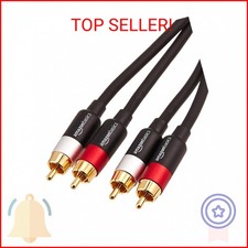 Amazon Basics 2 RCA Stereo Audio Cable for Hi-Fi System, Amplifier, Active Speak