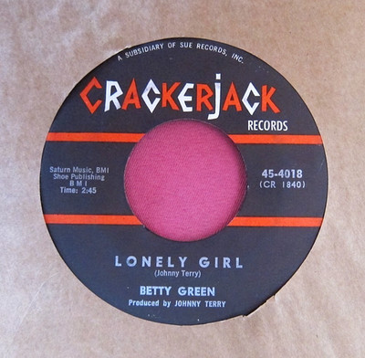 BETTY GREEN - Lonely Girl / He's Down on Me - 45 rpm - Crackerjack 4018