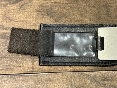 Vintage American Express Platinum Luggage Tag Leather W Silver