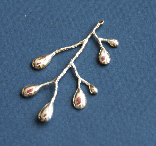2 pcs of Silver Plated leaf branch drops 51x38mm - Picture 2 of 3