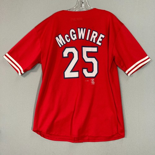 Vintage Mark McGwire #25 St. Louis Cardinals Jersey Size Adult Large Mesh Red - Picture 8 of 9