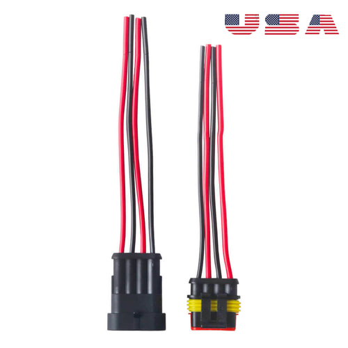 2/3/4/5/6-Pin Way Car Waterproof Male Female 18AWG Wire Cable Connector Plug Kit - Picture 10 of 22