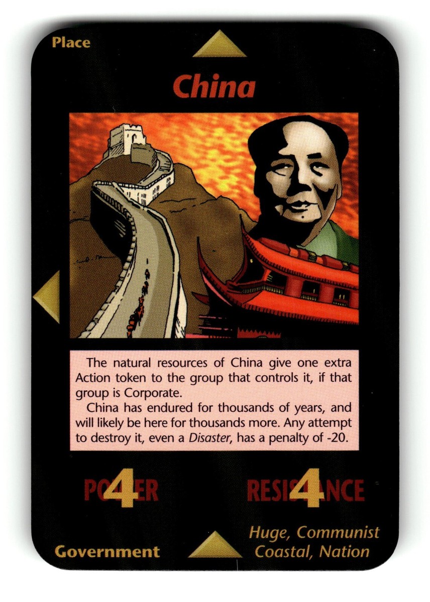 イルミナティカード　China　中国 China Base Set card INWO Illuminati New World Order Game | eBay