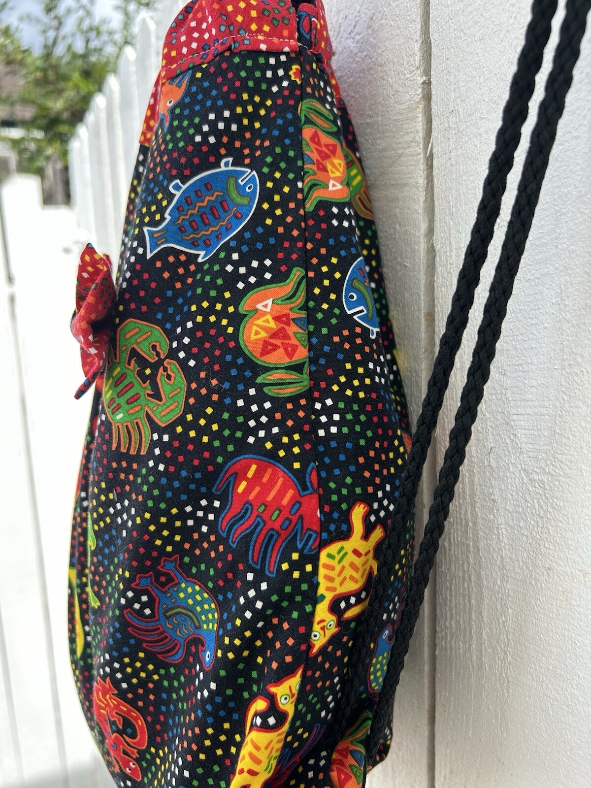 Drawstring Backpack Aboriginal Art Boho Exotic Li… - image 4