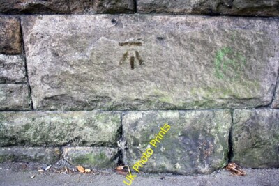 Photo 6x4 Benchmark on Marshfield Viaduct Settle Ordnance Survey cut mark c2015