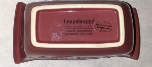 Longaberger Nature's Garden Sleigh Dish Paprika Red Christmas - Picture 4 of 4