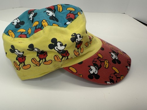 Vintage Mickey Mouse Walt Disney Painters Cap Panel Hat Youth Size 80s - Picture 6 of 12