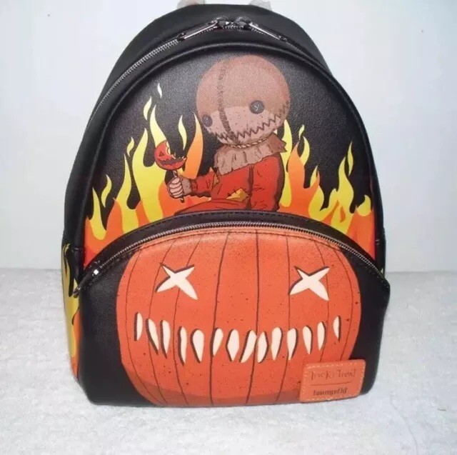 LOUNGEFLY TRICK 'R TREAT SAM & JACK O' LANTERN MINI BACKPACK GLOW