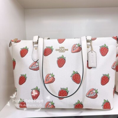Coach Gallery Tote Bag ギャラリー トート CAR34 フルーツ柄 NWT Coach Gallery Tote Bag With Strawberry Print CAR34 | eBay
