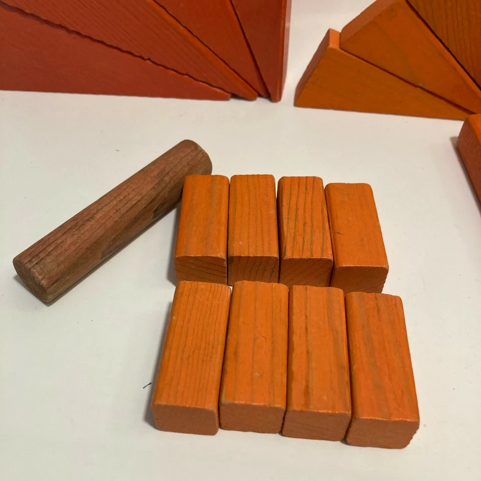 Sesame Street Farm Set - Assorted Orange- Wooden Blocks - Partial Set - Image 4 of 4