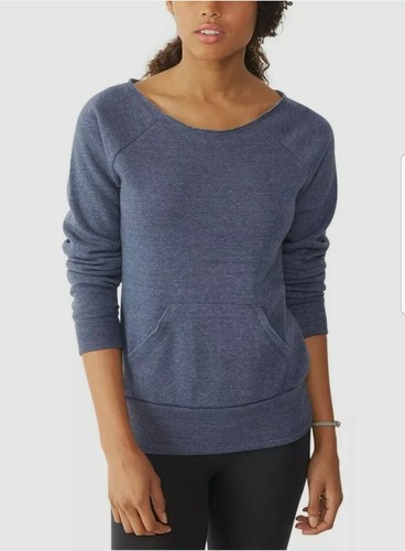 Alternative Ladies' Maniac Eco-Fleece Off the Shoulder Pullover Sweatshirt Cute - Picture 2 of 23