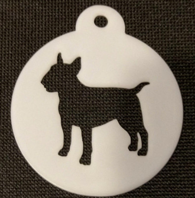 Bullterrier Hund Cupcake Plätzchen Keks Kaffee Schablone - 2 Größen verfügbar