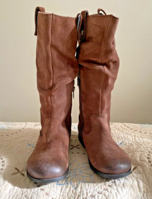 Birkenstock Sarnia High Tall Suede Boots Espresso Brown 36 NWOB