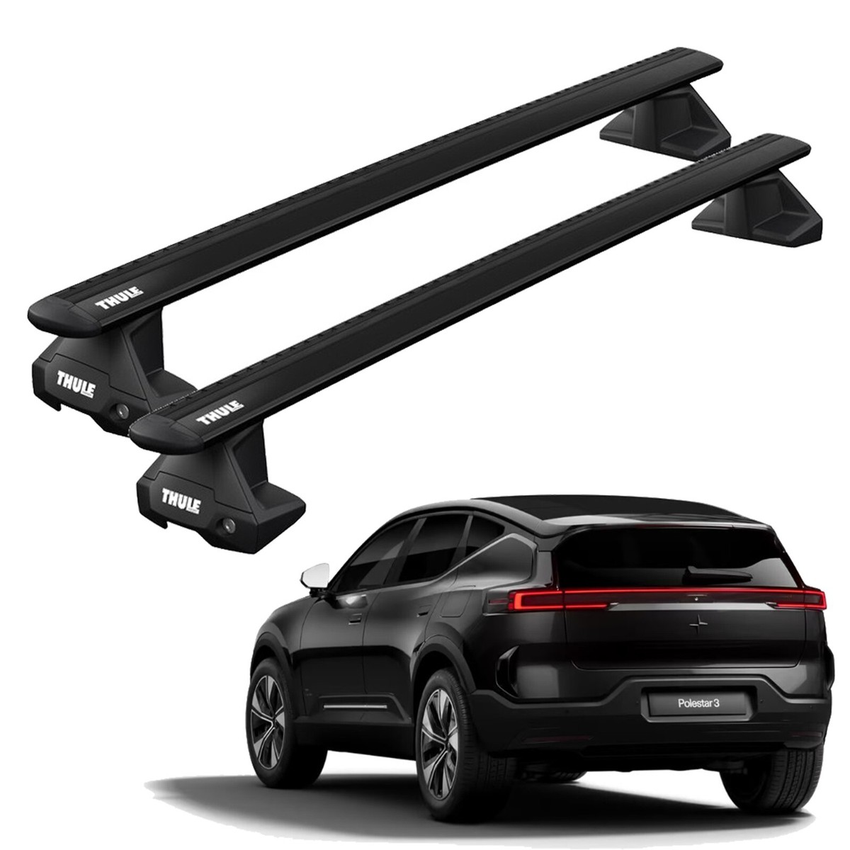 Thule Roof Rack Bars, Polestar 3, SUV 2024+ onwards Black Wing