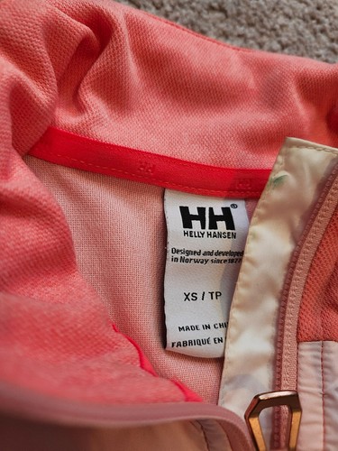 WOMENS XS HELLY HANSEN ZIP FRONT SWEATJACKET outerwear ACTIVE WEAR PINK CORAL - Picture 4 of 9