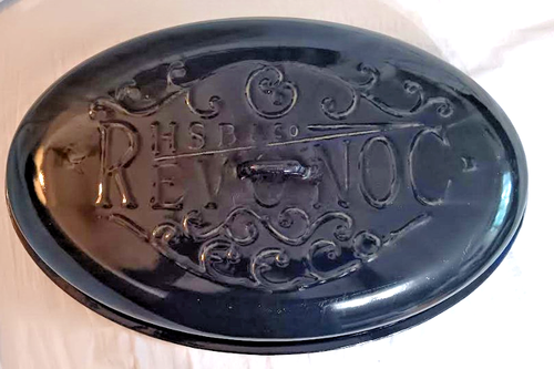 Vintage~Large Revonoc Blue Enamel Carbon Steel Core Roaster by HSB & Co. Chicago - Picture 2 of 8