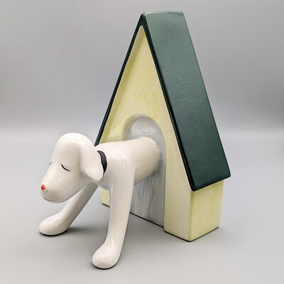 Yoshitomo Nara 2002 Lonesome Puppy Ceramic Sculpture Bookends