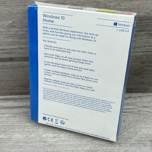 New/Sealed Microsoft Windows 10 Home USB 3.0 - 32 Bit/64 Bit - English - Photo 3/5