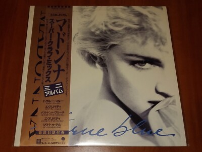 MADONNA TRUE BLUE EP VINYL *RARE* JAPANESE PRESS 1986 w/ OBI & INSERT Like New