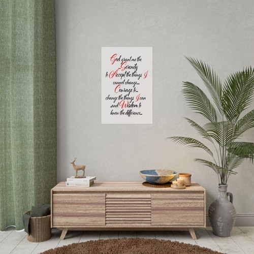 Serenity Prayer AA NA 12-Step Meeting Wall Art Posters Inspiring Sayings Slogans - Picture 21 of 33