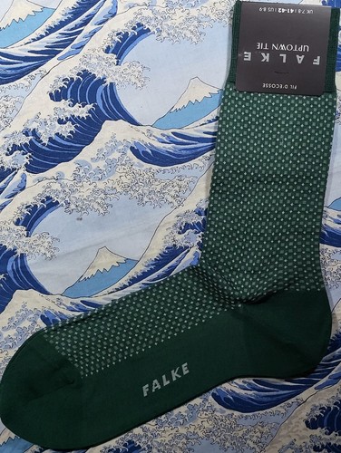 Calze Falke Da Uomo Cotone Vitello Uptown Cravatta Cacciatore Verde UK 7-8 EU 41-42 Offerte £19 - Foto 2 di 9
