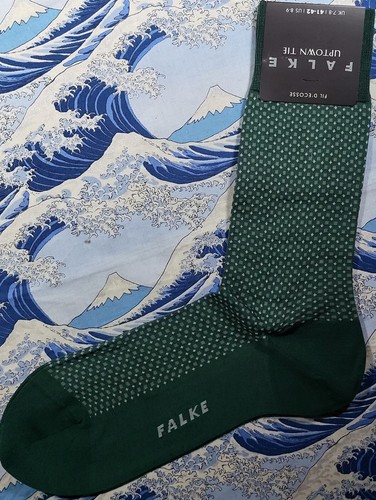 Falke Herrensocken Baumwolle Waden Uptown Krawatte Hunter grün UK 7 - 8 EU 41-42 UVP £19 - Bild 1 von 9